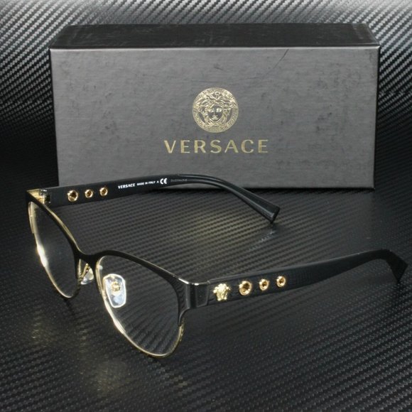 Versace Black 53mm Eyeglasses! NEW!